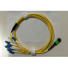 Bajo Pérdida de Inerción MPO a LC 8 Fibra Single Mode 3.0mm Fibra Óptica Patch Cord